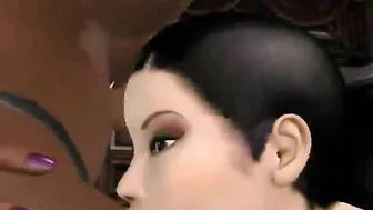 Busty Shemale Fucks and Jerks Off in Hentai Anime