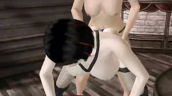 Busty Shemale Fucks and Jerks Off in Hentai Anime