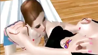 Shemale 3D Anime Fucking Each Other's Asses