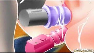 Shemale with Big Boobs Gets Licked by Monster Cock in 3D Bondage Porn