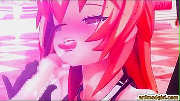 Hardcore Shemale Handjob and Blowjob with Stiff Cock in 3D Hentai