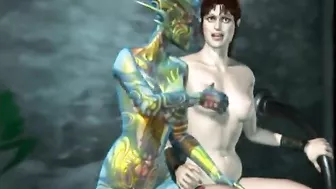 3d Animation - Girl Threesome Fucked