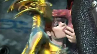 3d Animation - Girl Threesome Fucked