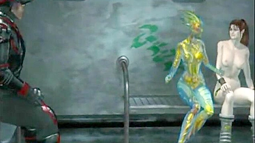 3d Animation - Girl Threesome Fucked