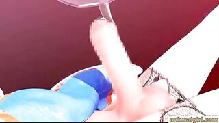 Shemale Masturbates in 3D Hentai