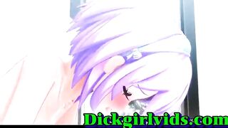 Shemale Masturbates and Gets Fucked in Hentai Anime Fun