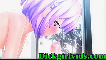 Shemale Masturbates and Gets Fucked in Hentai Anime Fun