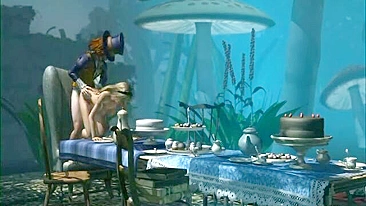 Alice's 3D Wonderland Fuck on Table