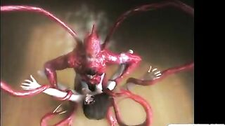 Monster Tentacles and Big Cock Take Down 3D Anime in Wild Orgy