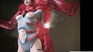 Monster Tentacles and Big Cock Take Down 3D Anime in Wild Orgy