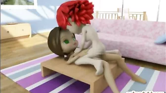 Shemale Ghetto Cutie Gets Hot 3D Fuck in Sofa
