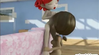 Shemale Ghetto Cutie Gets Hot 3D Fuck in Sofa