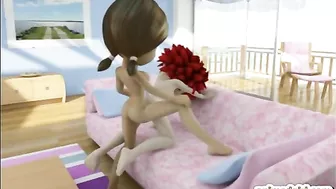 Shemale Ghetto Cutie Gets Hot 3D Fuck in Sofa