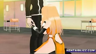 Anime Porn - Tittyfucking and Sucking Stiff Cock