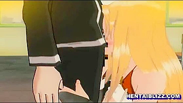 Anime Porn - Tittyfucking and Sucking Stiff Cock
