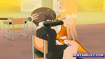 Anime Porn - Tittyfucking and Sucking Stiff Cock