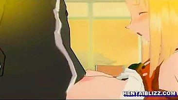 Anime Porn - Tittyfucking and Sucking Stiff Cock