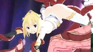 Tentacle-filled 3D Hentai - Pregnant Heroine Poked in Every hole!