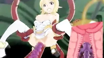 Tentacle-filled 3D Hentai - Pregnant Heroine Poked in Every hole!