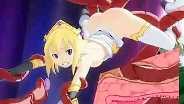 Tentacle-filled 3D Hentai - Pregnant Heroine Poked in Every hole!