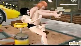 Shemale Anime Porn - Two Transexuals Ride Stiff Dicks in Hentai