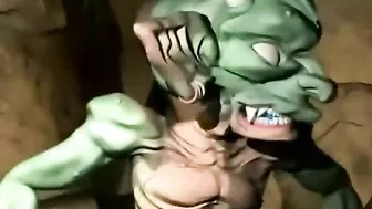 Busty Transexual Hentai Threesome Rides Dick and Gets Cumshot Facial