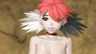 Busty Transexual Hentai Threesome Rides Dick and Gets Cumshot Facial