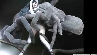 Anime Hentai Caught and Fucked by Spider Monsters