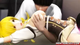 Two Guys Finger Chained Pussy, Suck Big Tits in 3D Hentai