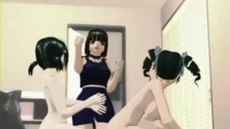 Mother Caught Lesbian Daughters with Strap-on in 3D Hentai Porn