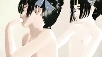 Mother Caught Lesbian Daughters with Strap-on in 3D Hentai Porn