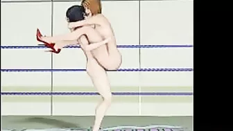 Hardcore 3D Hentai Shemale Smackdown and Threesome Fucked in the Ring!