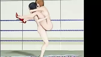 Hardcore 3D Hentai Shemale Smackdown and Threesome Fucked in the Ring!