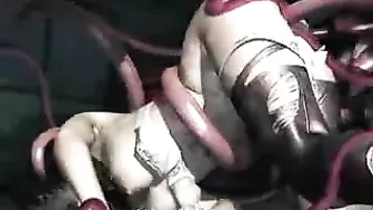 Hard Tentacle Drilling in 3D Hentai - All Holes Drilled!