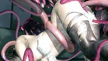 Hard Tentacle Drilling in 3D Hentai - All Holes Drilled!