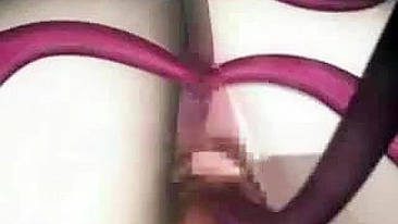 Hard Tentacle Drilling in 3D Hentai - All Holes Drilled!