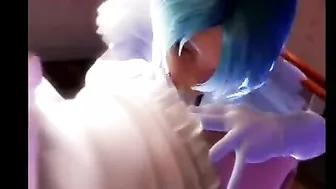 Maid Gets Sucked by Shemale in 3D Hentai Porn