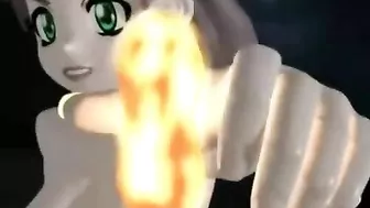 3D Hentai Battle with Monster and Sexy Tits - Anime Porn