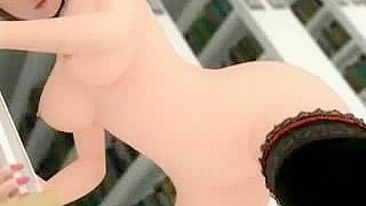 Self-Fucking with a Big Dildo in 3D Hentai