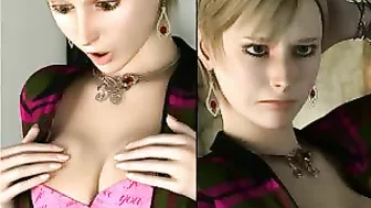 Self-Masturbation in 3D Animation - A Hentai Fantasy