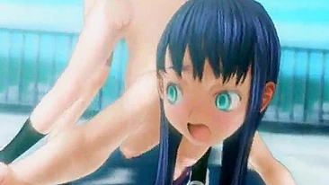 3D Anime Cutie Gets Hard Fucked by Shemale Hentai