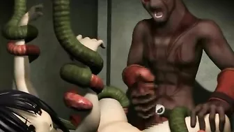 Hentai Schoolgirl Gets Fucked by Tentacles and Monster in 3D Porn