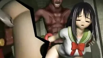 Hentai Schoolgirl Gets Fucked by Tentacles and Monster in 3D Porn