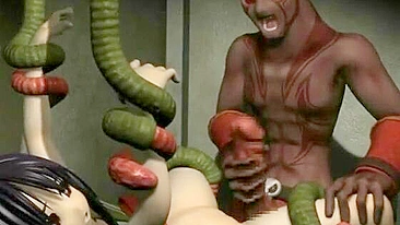 Hentai Schoolgirl Gets Fucked by Tentacles and Monster in 3D Porn