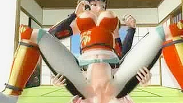 Shemale 3D Hentai Japanese Poked and Cummed in the Ass