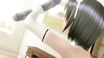 Shemale Maid Tittyfucked and Pussy Fucked in 3D Hentai