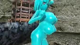 3d Hentai Shemale with Four Boobs Fucks Bondage Animated Girl