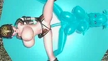 3d Hentai Shemale with Four Boobs Fucks Bondage Animated Girl