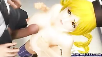 Self-Masturbation and Tittyfucking with Sexy 3D Hentai Anime