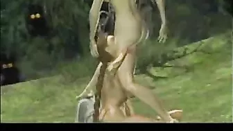 Lesbian Hentai Licking in Ghetto 3D